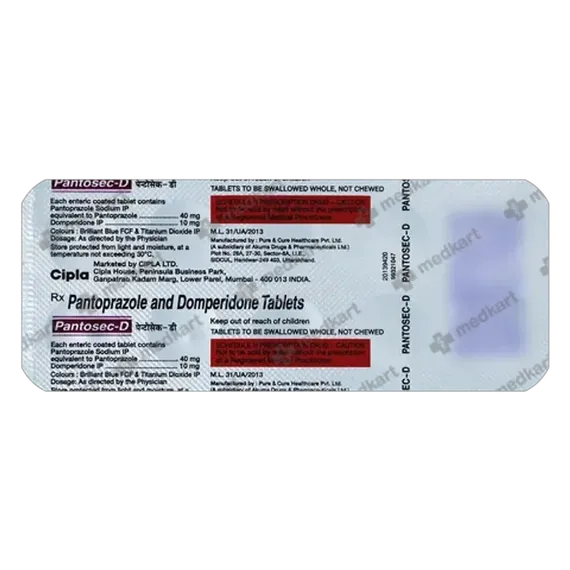 pantosec d tablet 10's